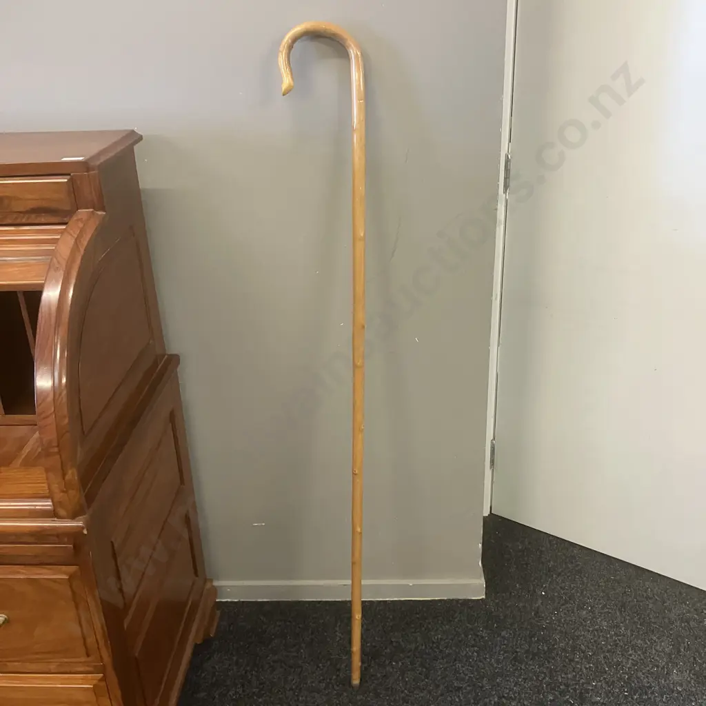 Wooden Shepherds Crook. L139cm Image 1++