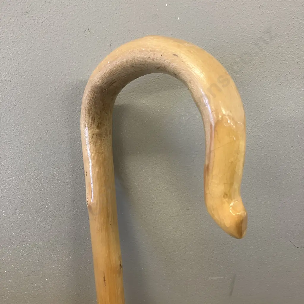 Wooden Shepherds Crook. L139cm Image 1++