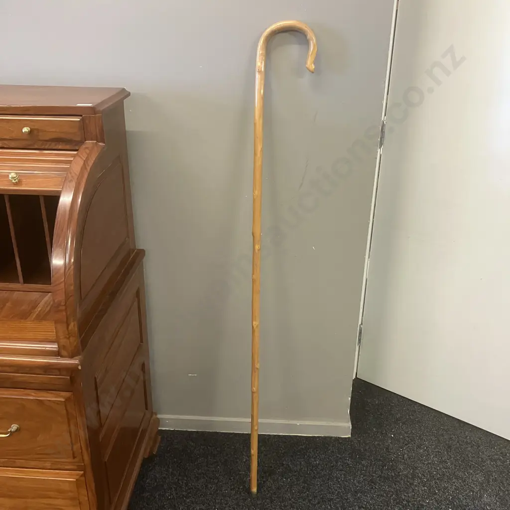 Wooden Shepherds Crook. L139cm Image 1++