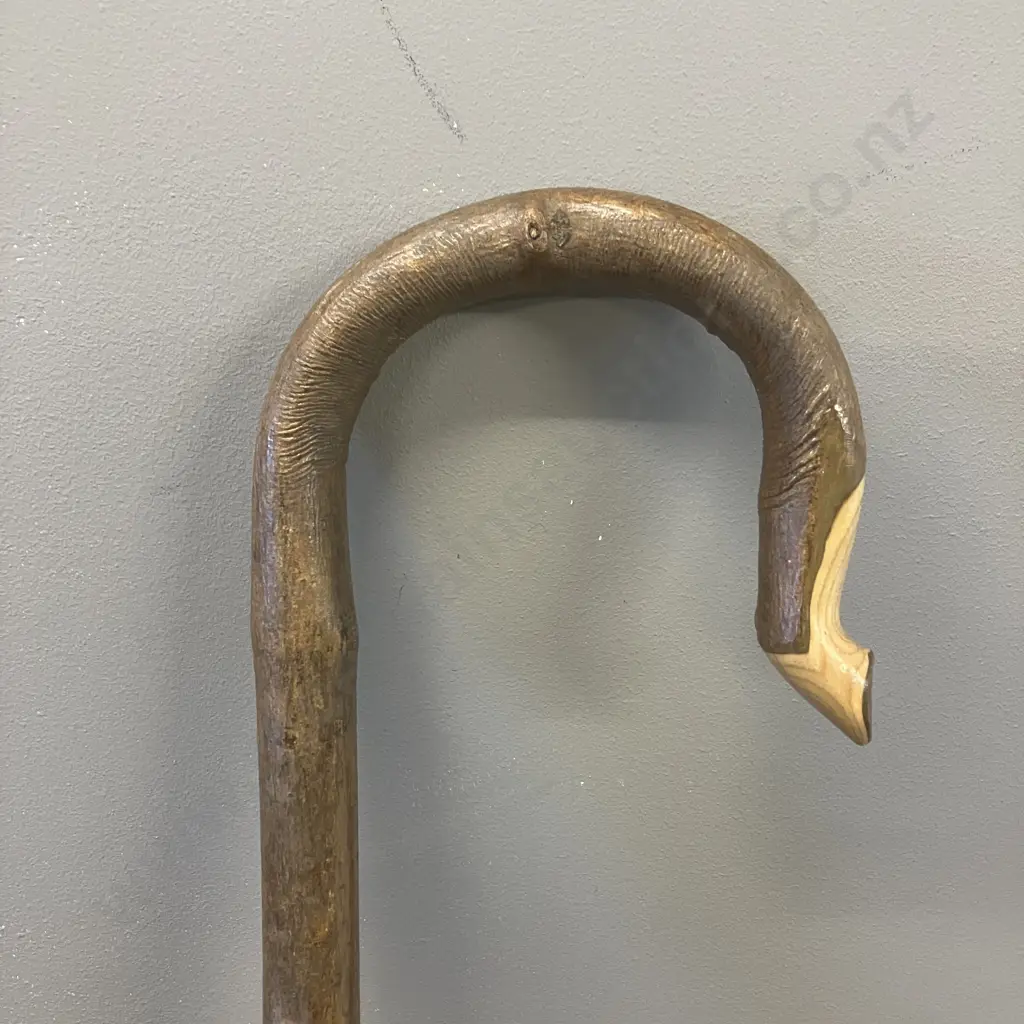 Wooden Shepherds Crook. L153cm Image 1++
