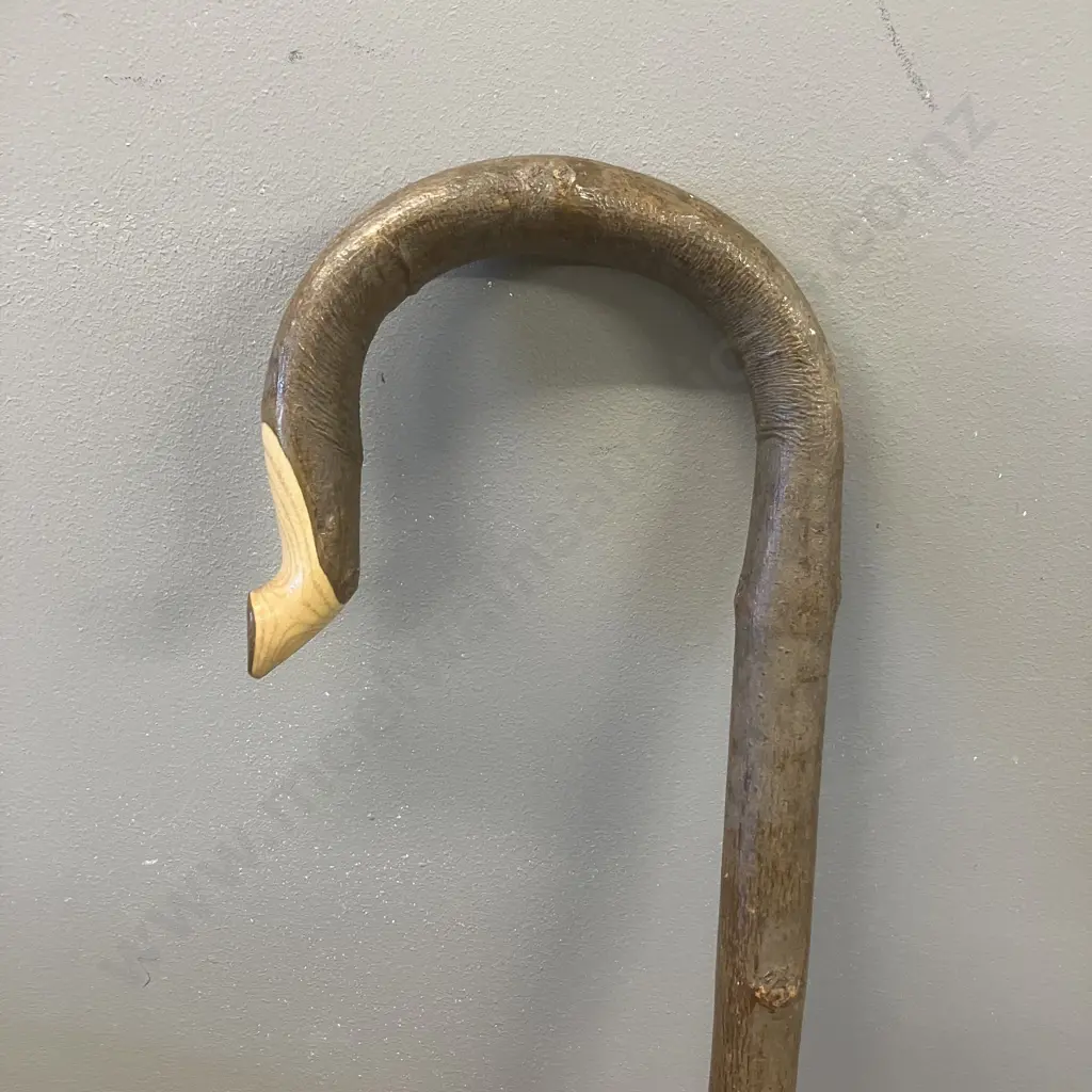 Wooden Shepherds Crook. L153cm Image 1++