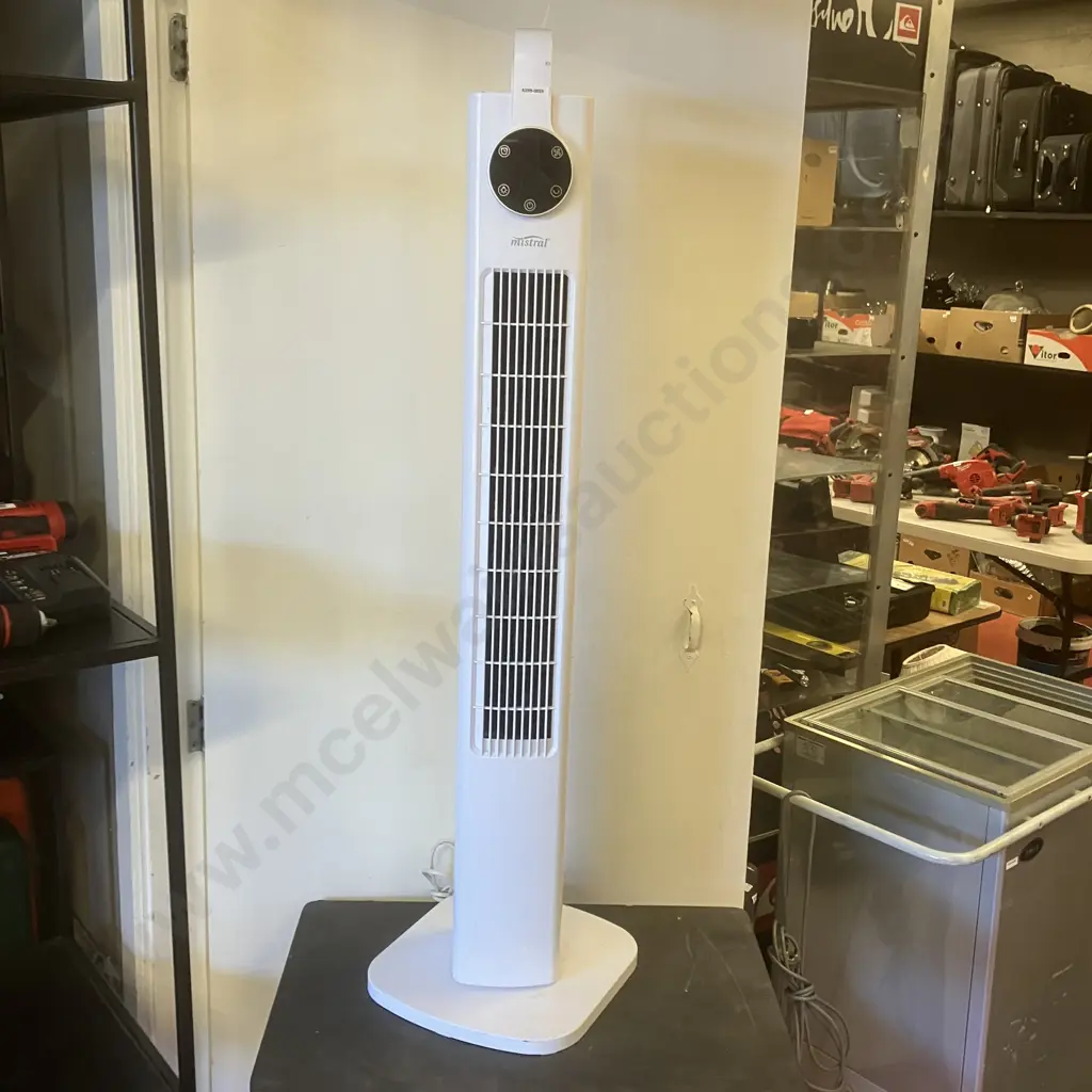 White Mistral Tower Fan (No Remote) Image 1++