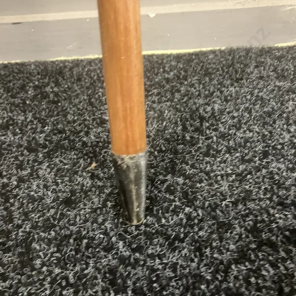 Vintage Walking Stick With Carved Shaft & Resin Handle. H94cm Image 1++