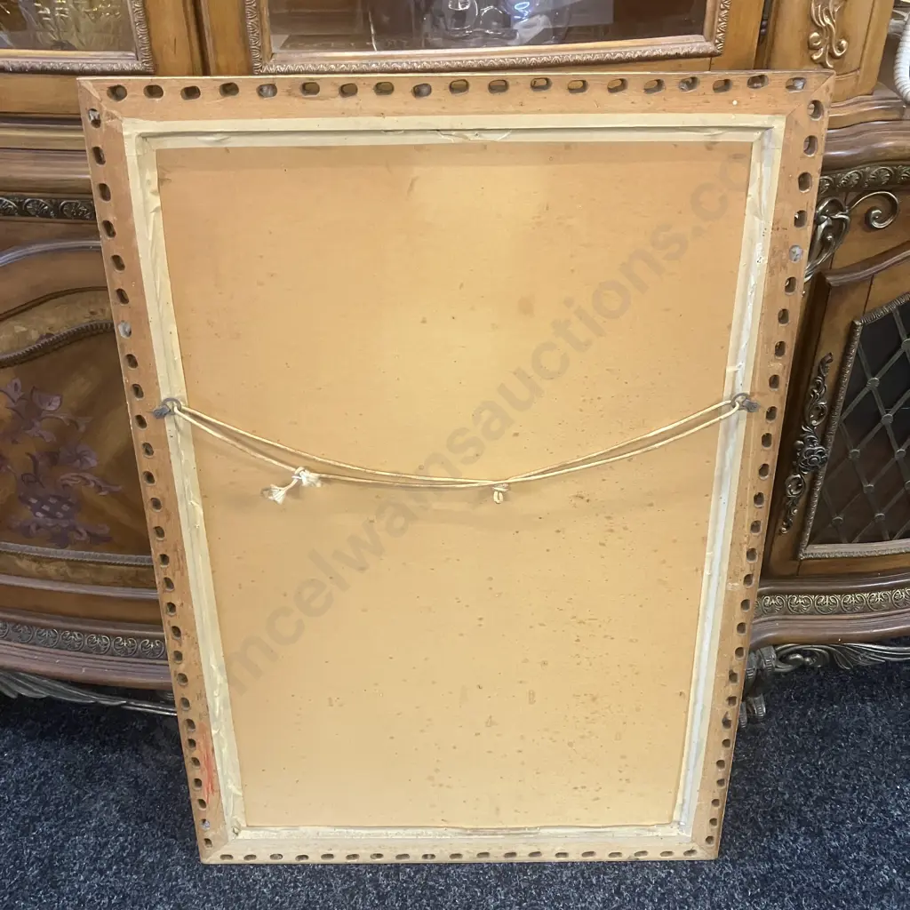 Vintage Ornate Gold Wooden Framed Wall Mirror. 85 x 59cm Image 1++