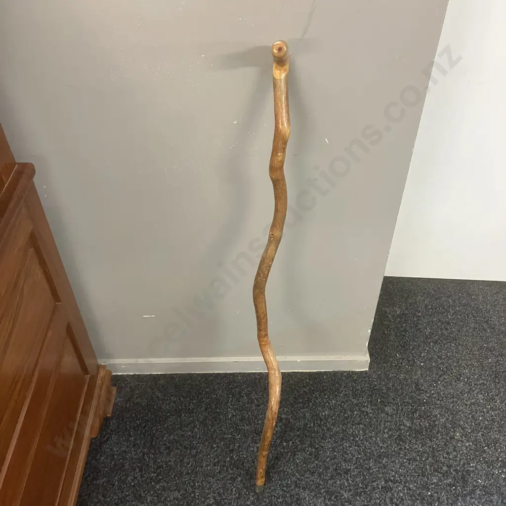 Vintage Natural Wooden Walking Stick. H97cm Image 1++