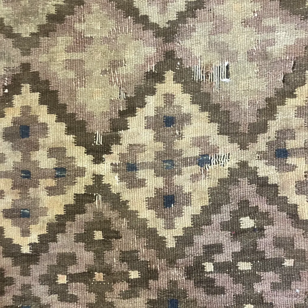 Vintage Persian Rug Runner. 237 x 91cm Pink, Blue, Brown Tones ( Damaged) Image 1++