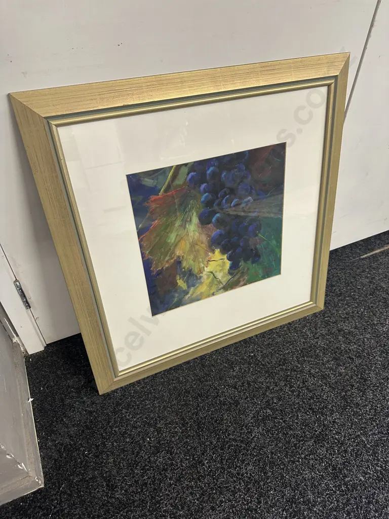 Original Gilt Framed Painting Titled Blenheim Harvest By Robyn Barklay 67x67cm. Image 1++