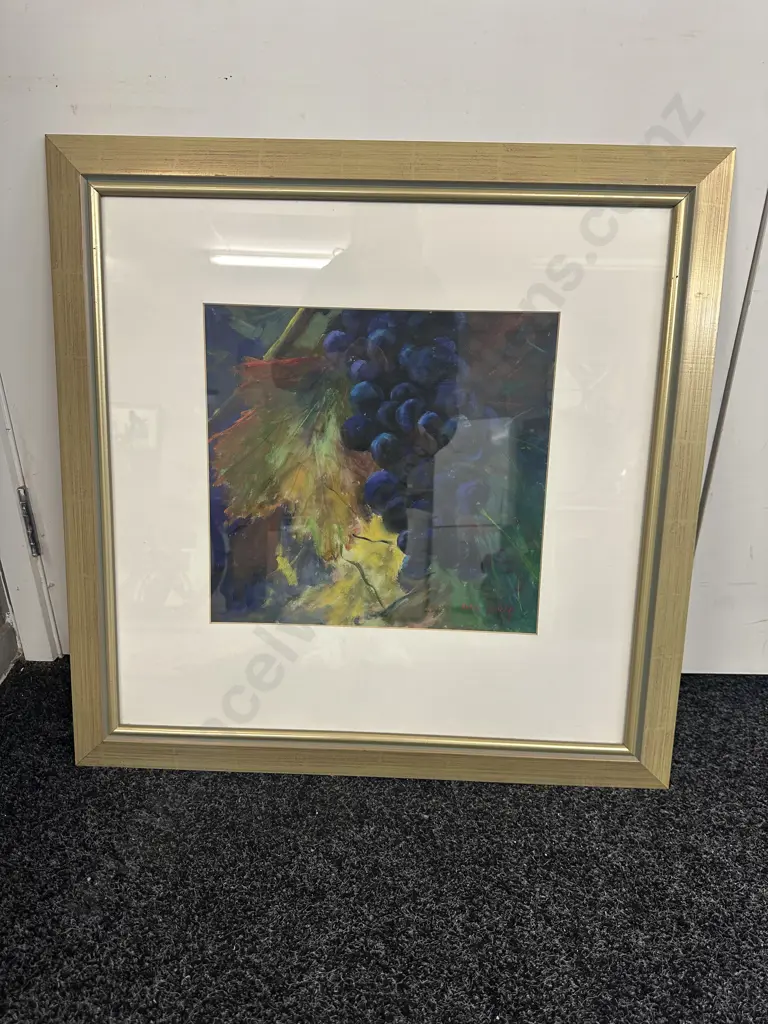Original Gilt Framed Painting Titled Blenheim Harvest By Robyn Barklay 67x67cm. Image 1++