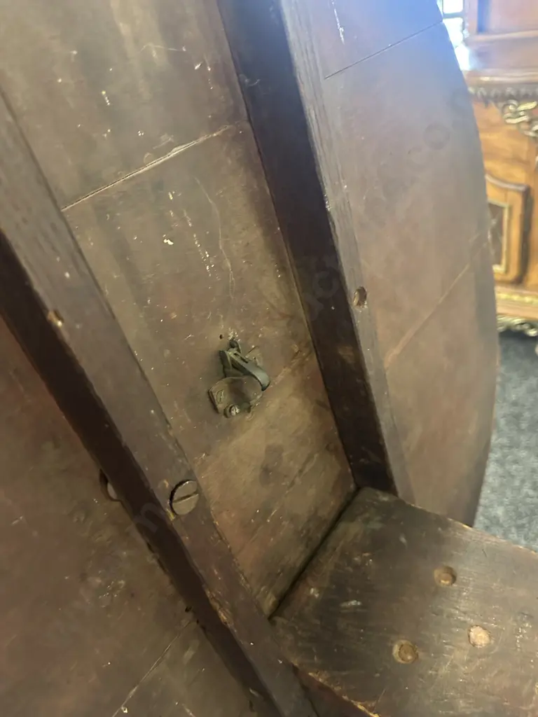 Antique Oak Round Tilt-Top Table. 72 x 91cm Image 1++