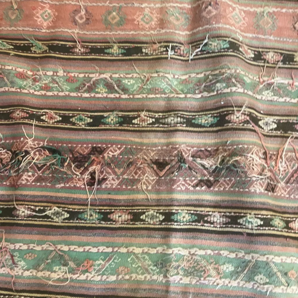 Vintage Persian Rug. 266 x 145cm Pink, Green, Brown Tones Image 1++