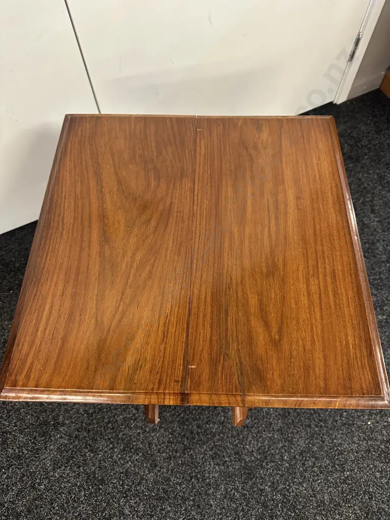 Square Mahogany Folding Table Tray H48,51x51cm. Image 1++