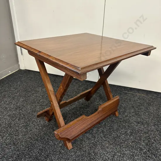 Square Mahogany Folding Table Tray H48,51x51cm.