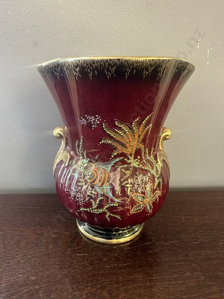 Crown Devon Fieldings Vase #A4459 H20cm. Image 1++