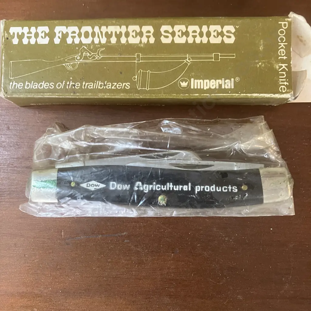 Vintage 1970s Frontier (Imperial) USA 4434 3 Blade Stockman Knives With Original Boxes x 3 Image 1++