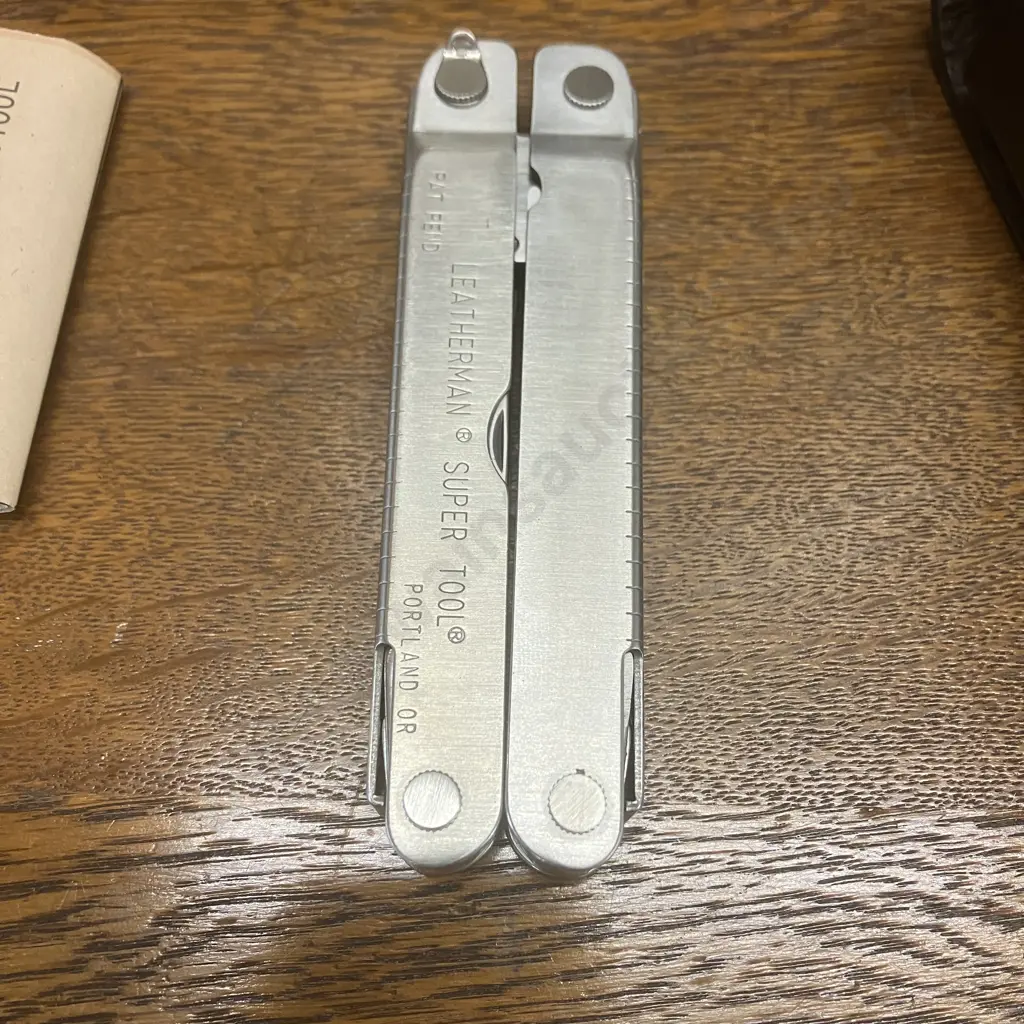 Vintage The Original Leatherman Super Tool with Leather Sheath With Original Box & Instructions - Unused Image 1++