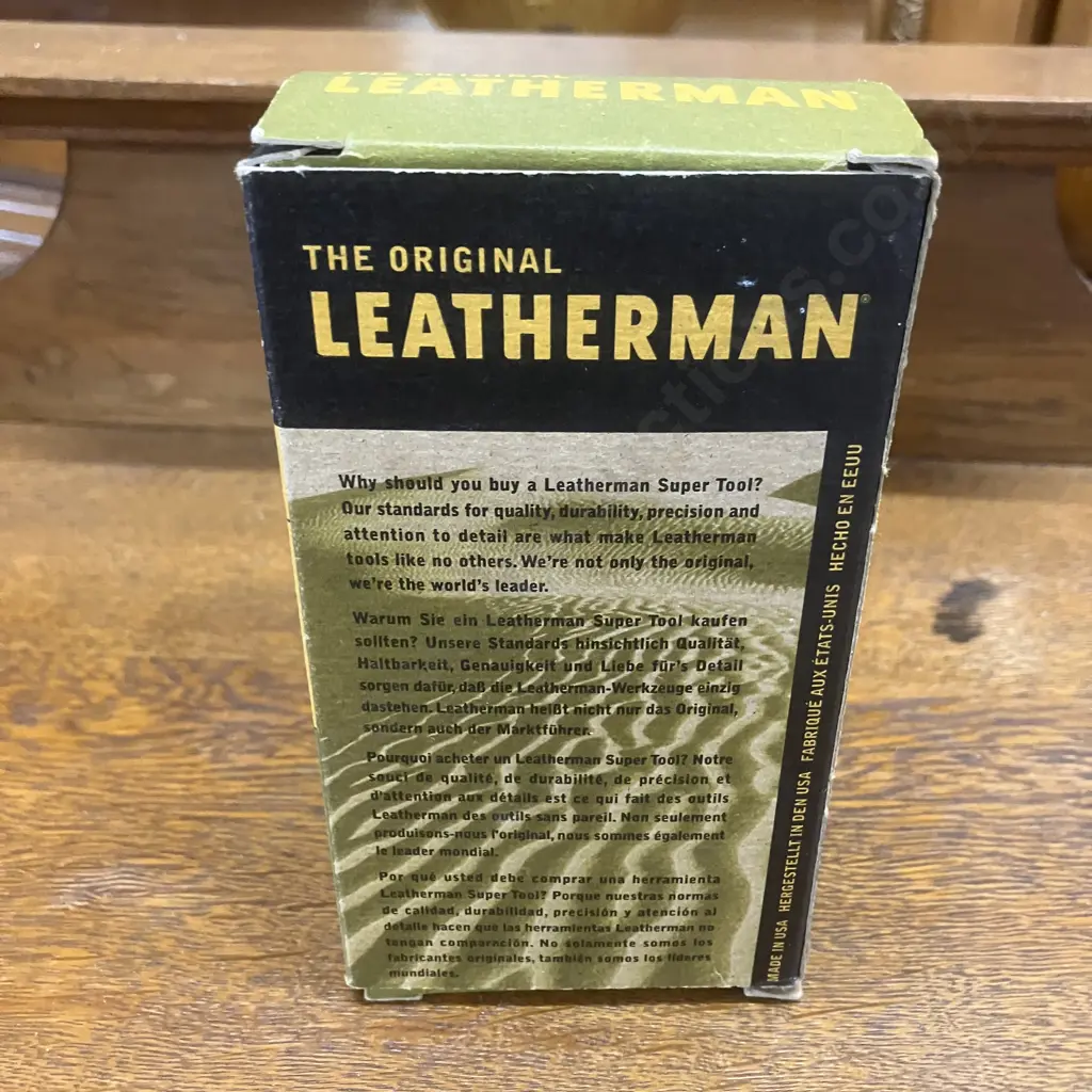Vintage The Original Leatherman Super Tool with Leather Sheath With Original Box & Instructions - Unused Image 1++