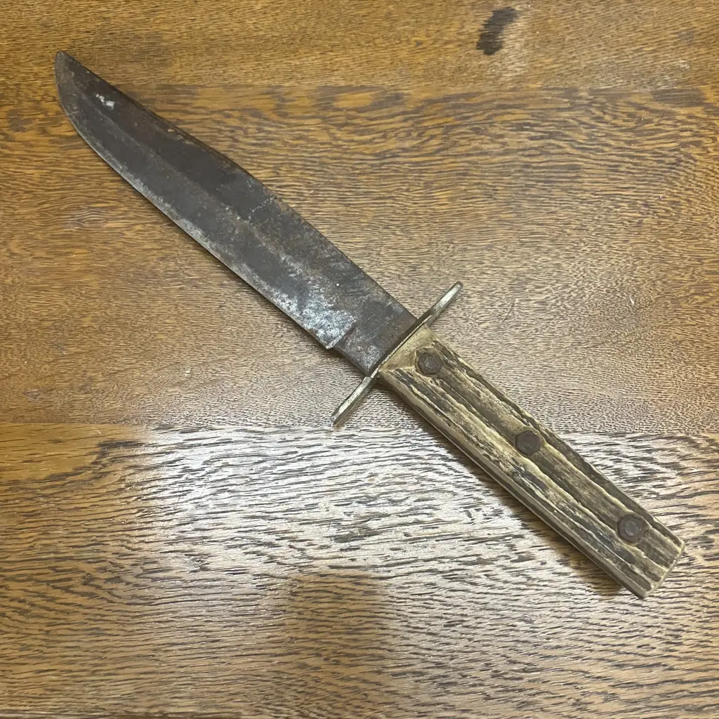 1950s German Made? Bowie Knife Stamped '...inal Bowie Knife' 32cm Image 1++