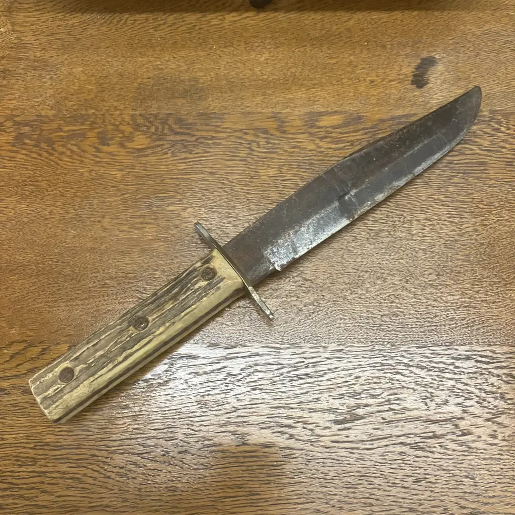 1950s German Made? Bowie Knife Stamped '...inal Bowie Knife' 32cm Image 1++