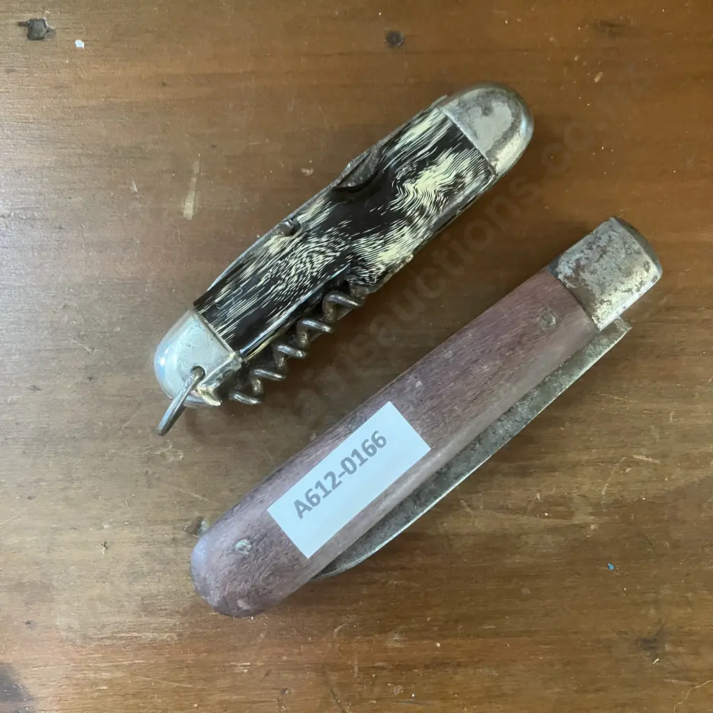 Vintage 'Richardz' Solingen Germany Pocket Knife With Whale Mark On Tang With Another German Made Pocket Knife Image 1++