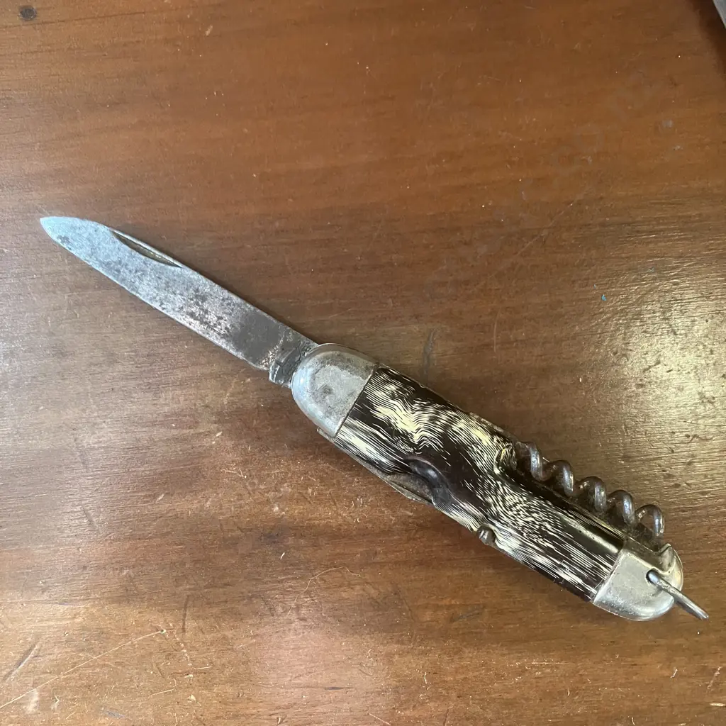 Vintage 'Richardz' Solingen Germany Pocket Knife With Whale Mark On Tang With Another German Made Pocket Knife Image 1++