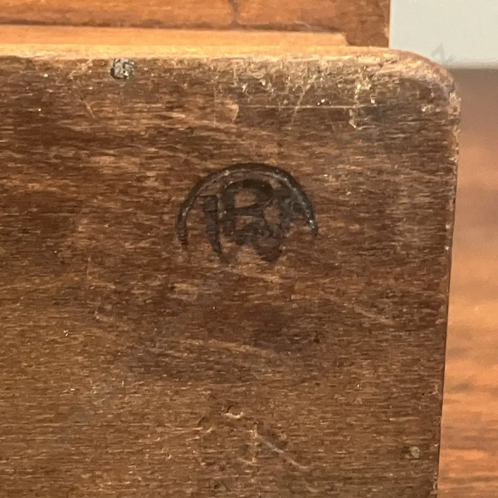 Art Deco Amsterdamse School - Carved Batik Pattern Stamp Box, Signed 'RW' c1910-1930 Image 1++