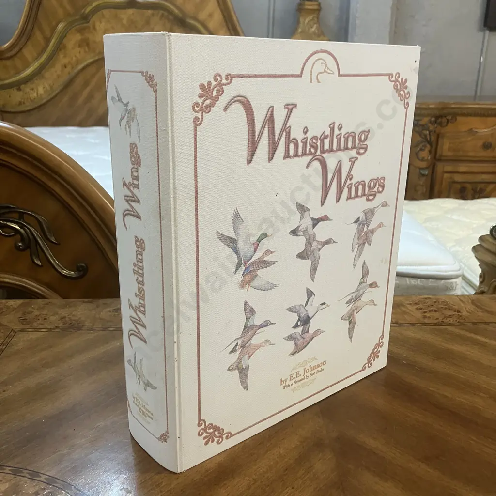 Vintage Rare Ducks Unlimited Travel Bar Set In Faux Book Case E. E. Johnson Whistling Wings Image 1++