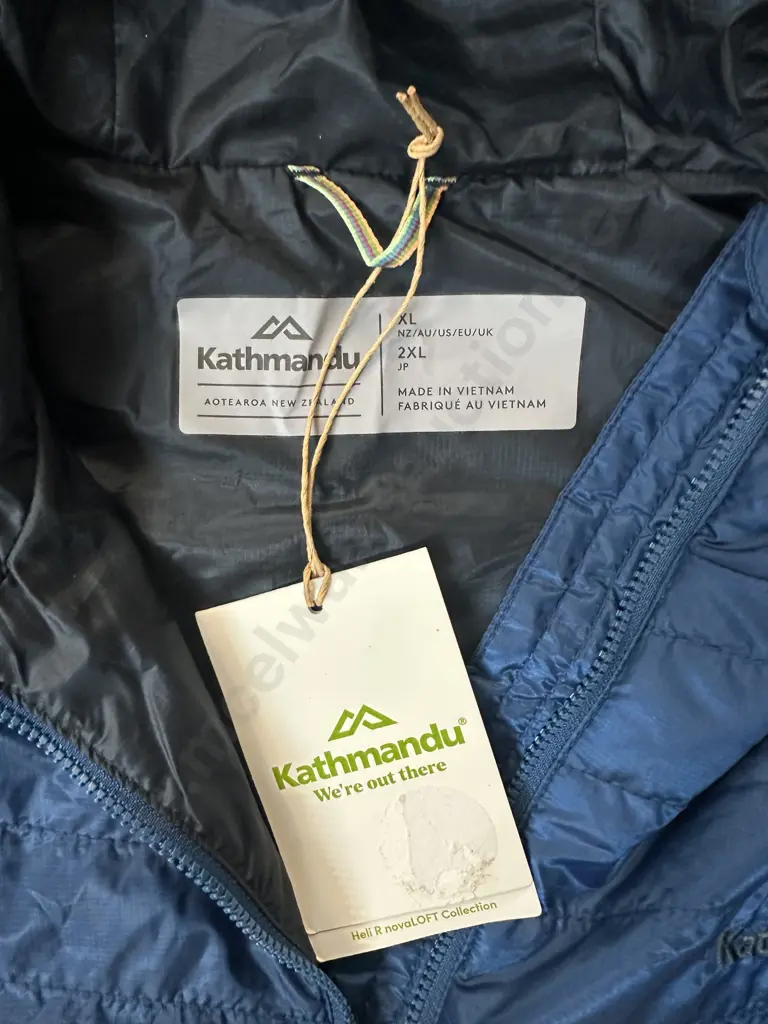 Blue Kathmandu Hooded Jacket Size XL With Security Tag Image 1++
