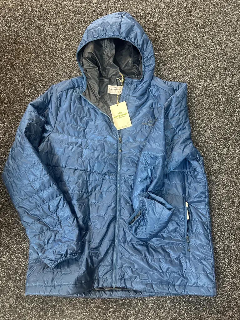 Blue Kathmandu Hooded Jacket Size XL With Security Tag Image 1++