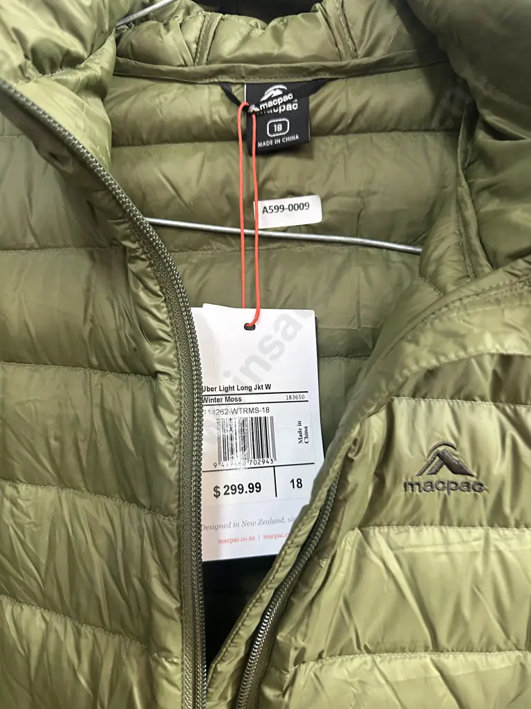 Winter Moss Macpac Jong Jacket (W) Size 18 Image 1++