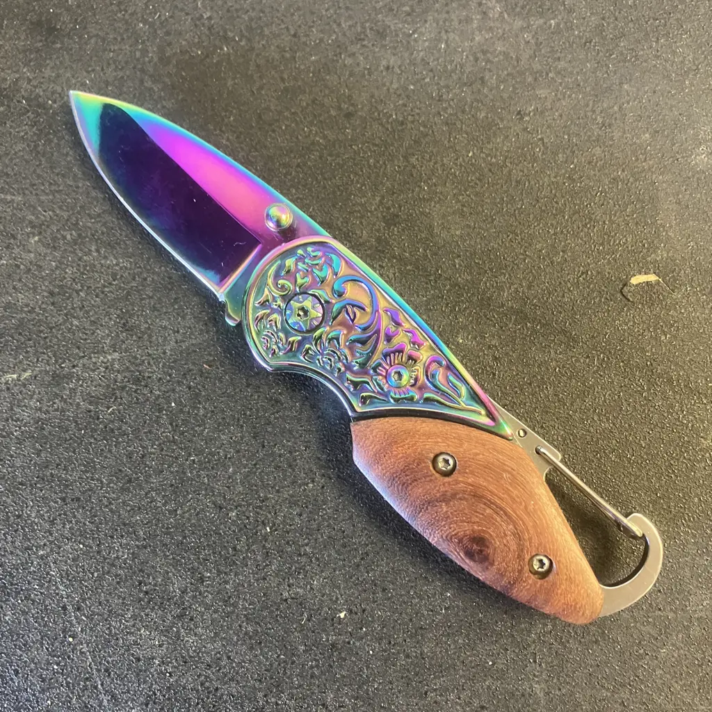 Folding Knife In Leather Scabbard Image 1++