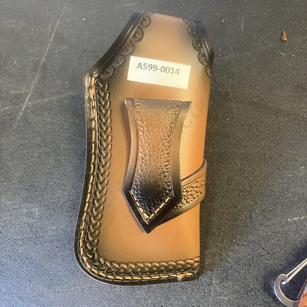 Folding Knife In Leather Scabbard Image 1++