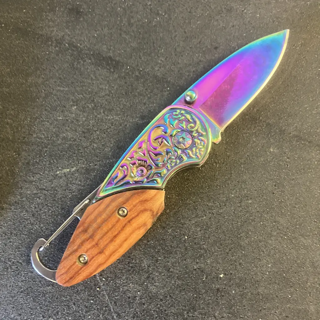 Folding Knife In Leather Scabbard Image 1++