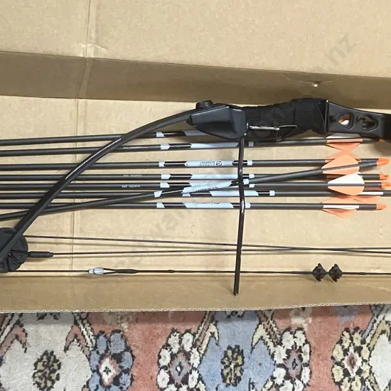 Champion Brand Bow & Arrow And Carbon Blackout Brand 8 Arrows