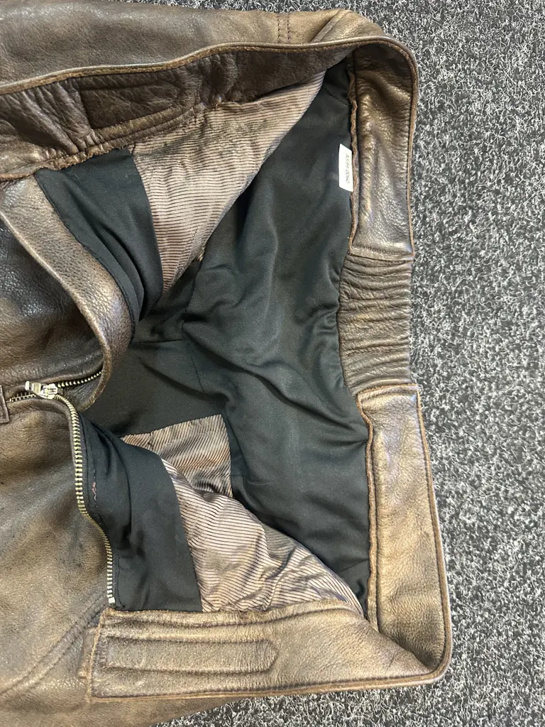 Brown Leather Pants Image 1++