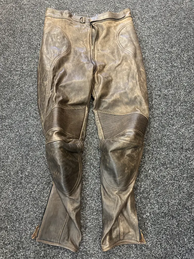 Brown Leather Pants Image 1++