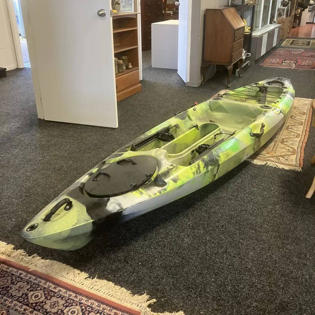 3.6m Green & Yellow Camouflage Kayak Image 1++