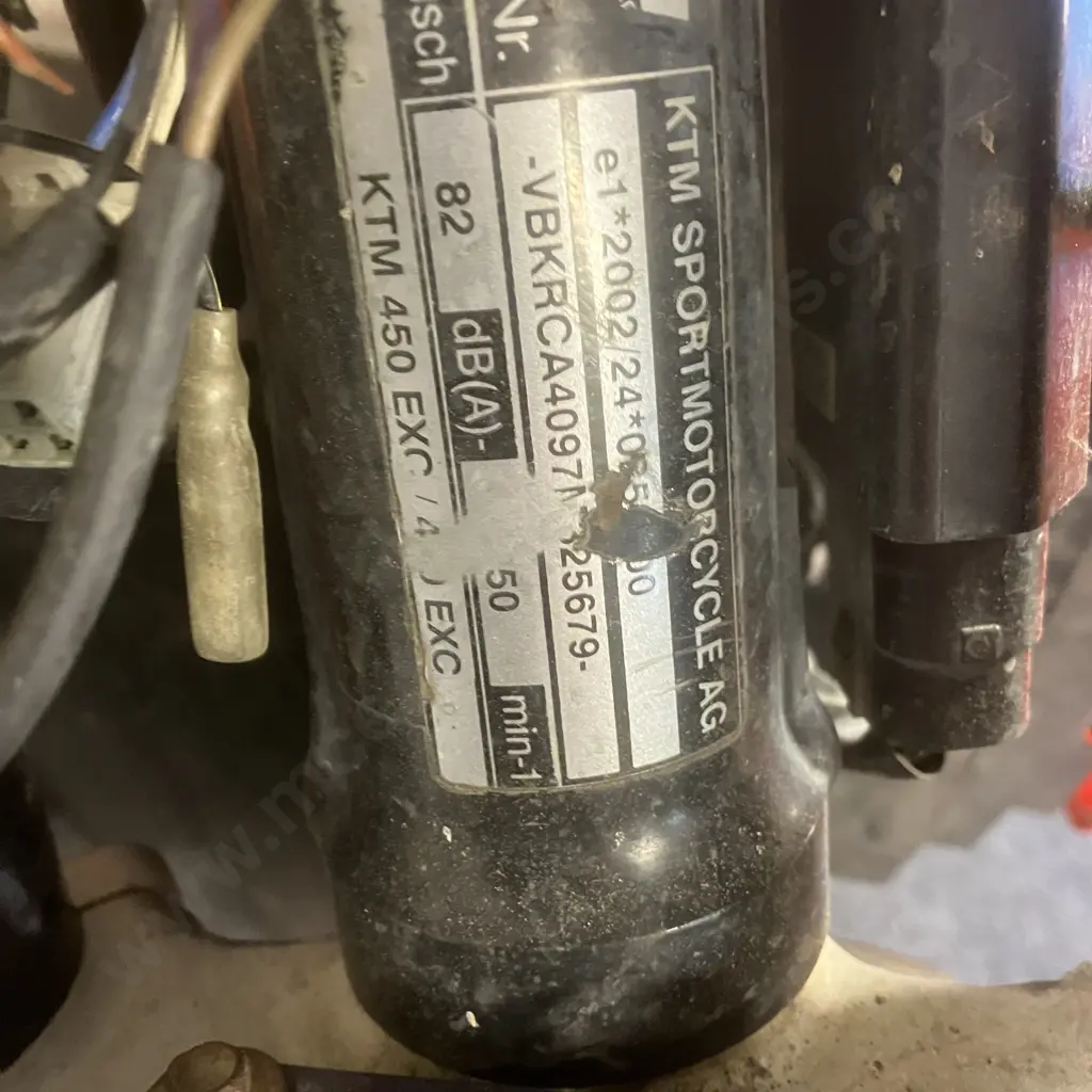 KTM 450 EXC Motorbike, 2007 #VBKRCA4097M325679 (As Found Condition) Image 1++