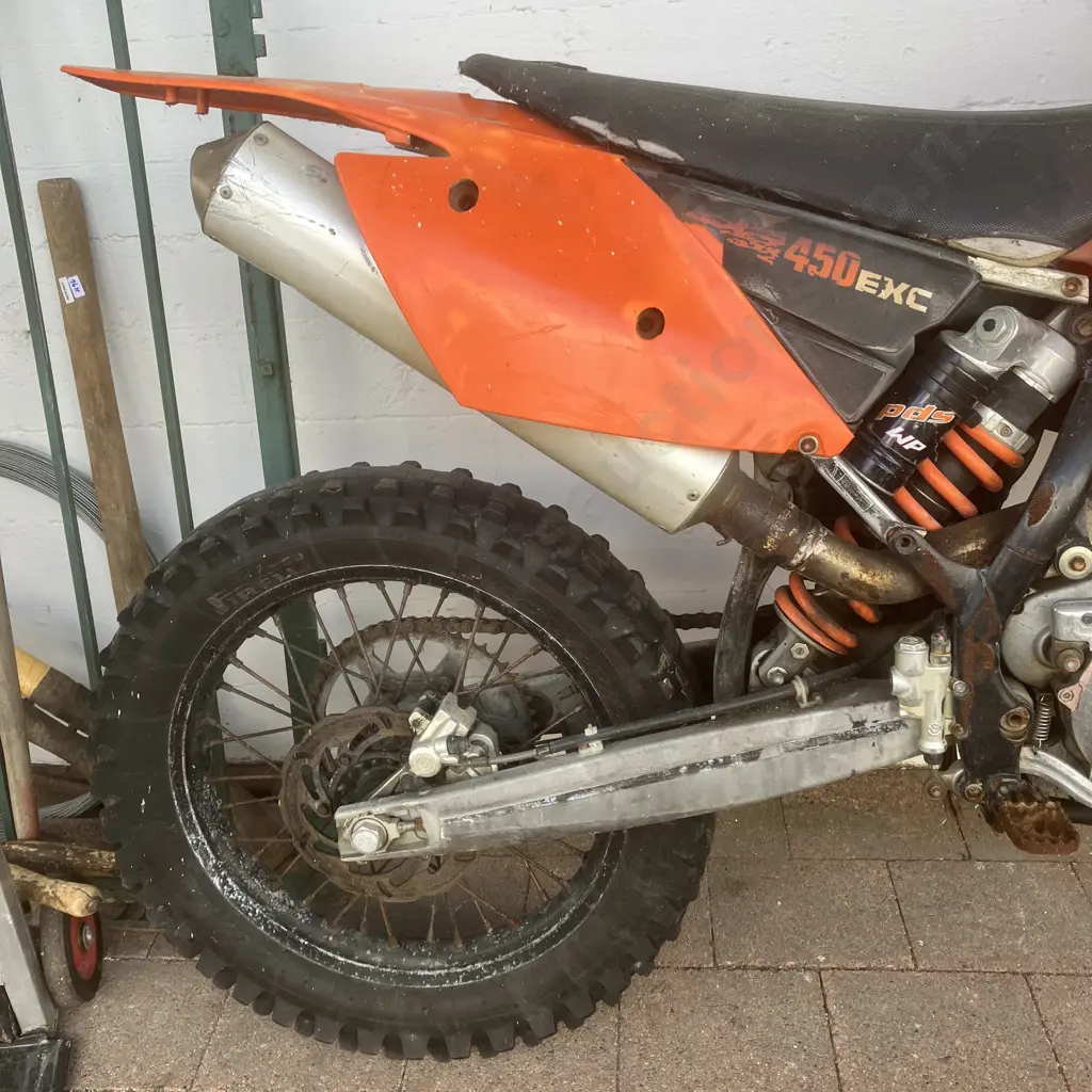 KTM 450 EXC Motorbike, 2007 #VBKRCA4097M325679 (As Found Condition) Image 1++
