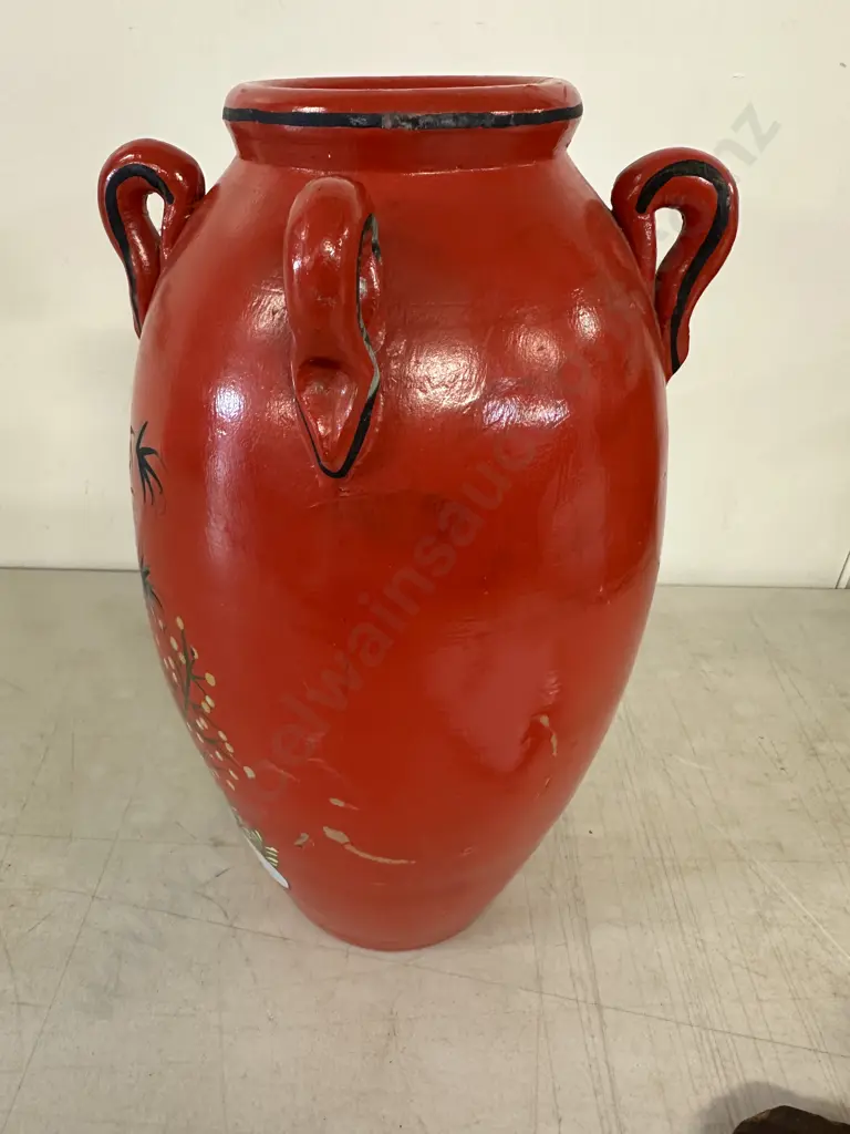 Hand Painted Ceramic Vase Mexican Themed H39cm. Image 1++