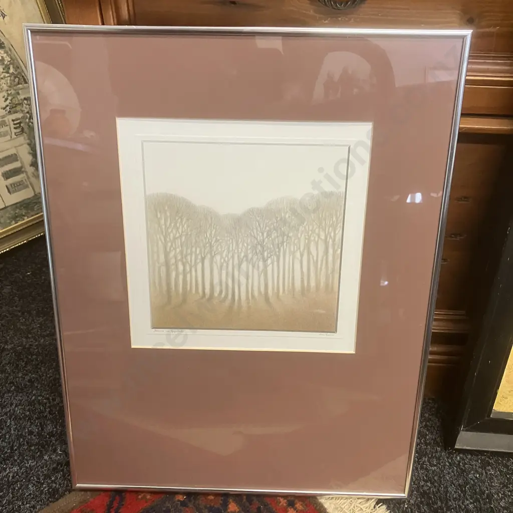 Baume im Gegenlicht Framed Art Print - Nina Renzo. 52 x 41cm Image 1++