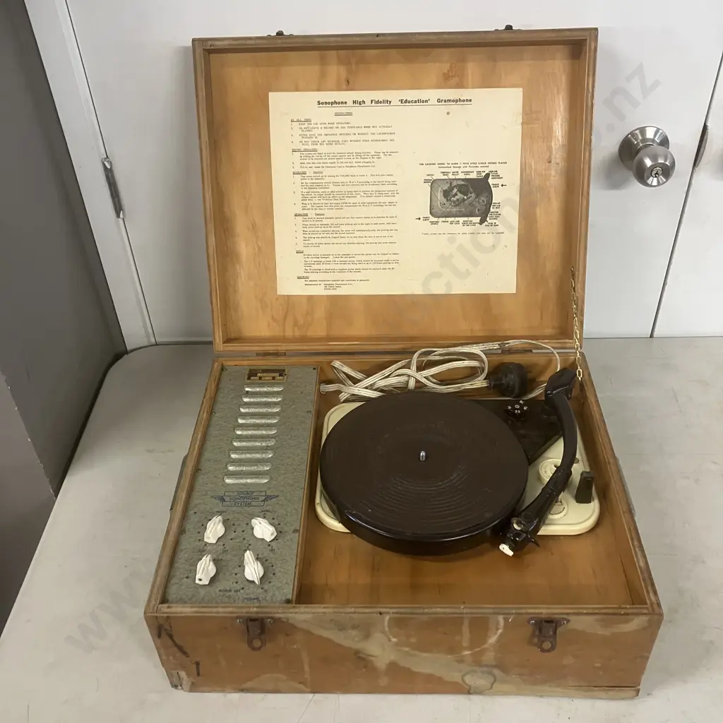 Vintage Sonophone High Fidelity 'Education' Gramophone (As Found) Image 1++