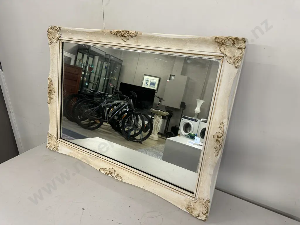Ornate Cream Gilt Framed Mirror H50,W70cm. Image 1++