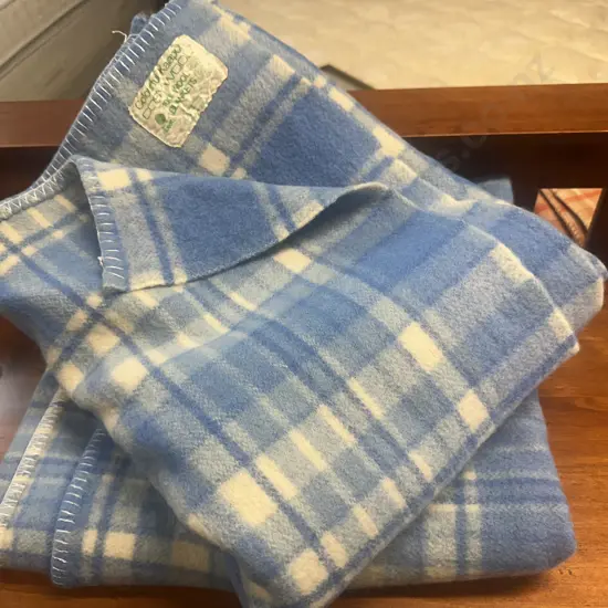 Kaiapoi Single Cosy Wool Woollen Blankets Blue Tones