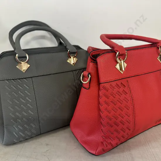 New Handbags  Red & Grey