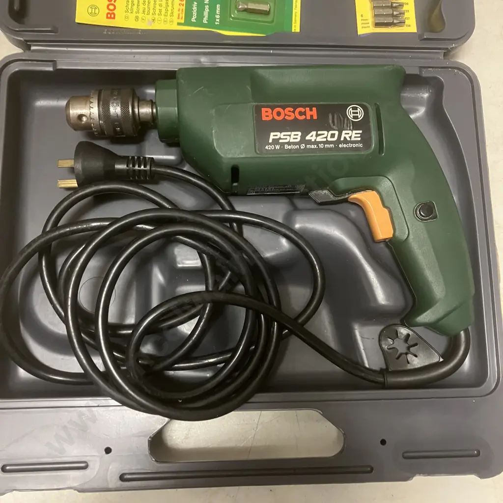 Bosch PSB 420 RE Electric Drill In Case Image 1++