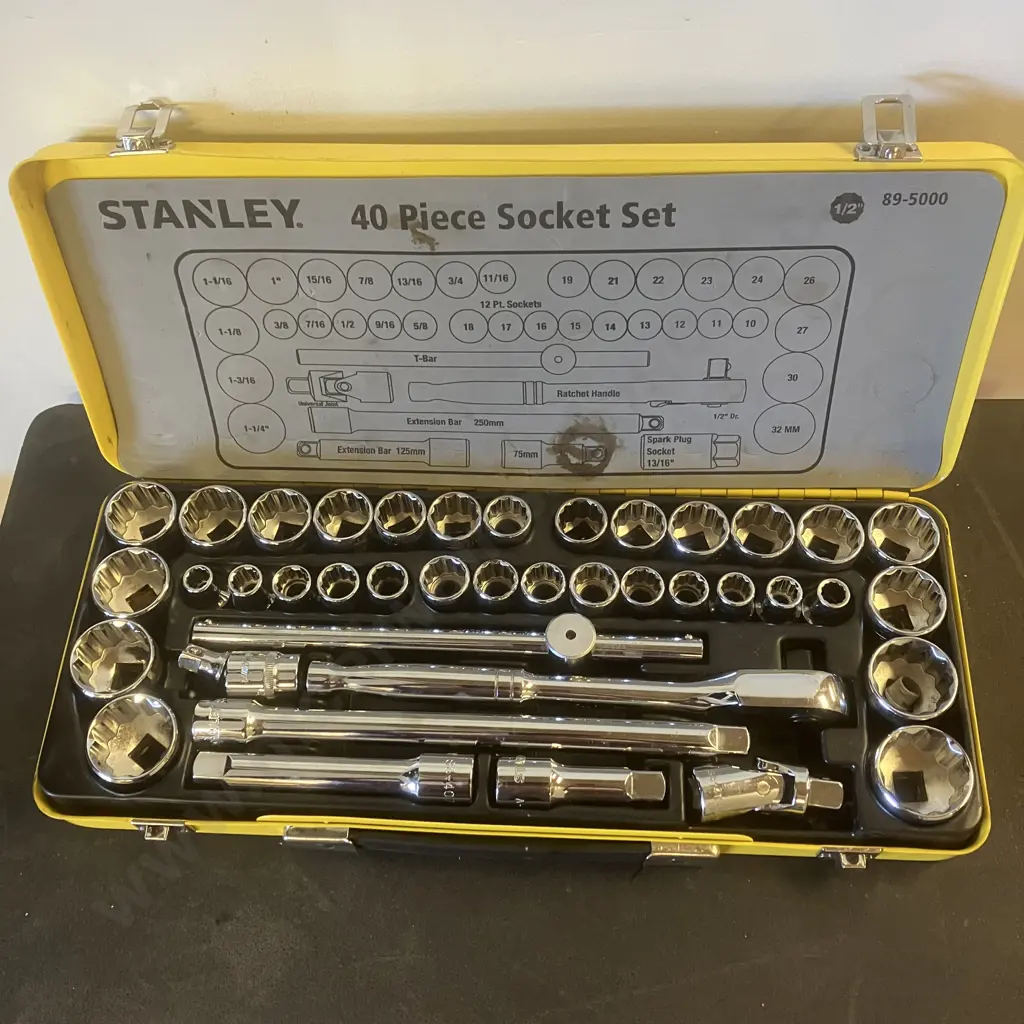 Stanley 40 Piece Socket Set - 1/2" Image 1++