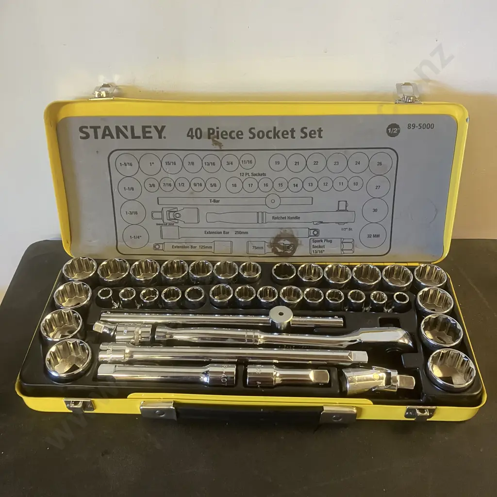 Stanley 40 Piece Socket Set - 1/2" Image 1++