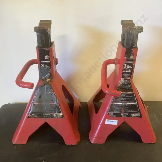 Red PowerBuilt 3 Ton Axle Stands