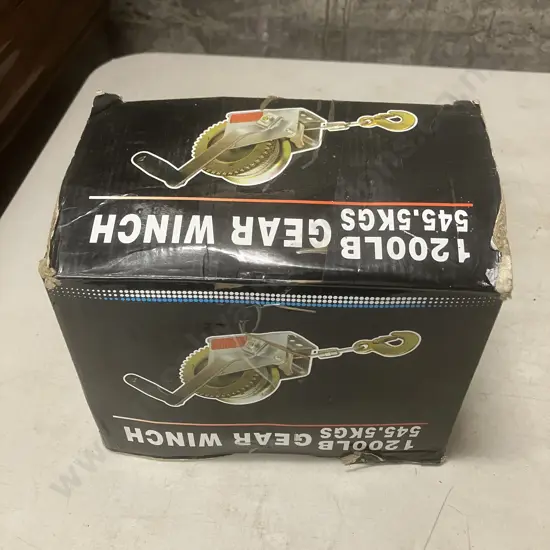 1200LB Gear Winch, Unused With Original Box
