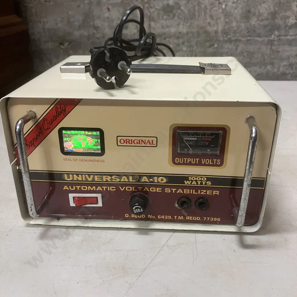 Vintage Universal A-10 1000Watts Voltage Stabilizer. ATC Transformer Image 1++